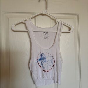 Boys Lie White and Blue Graphic Crop Top